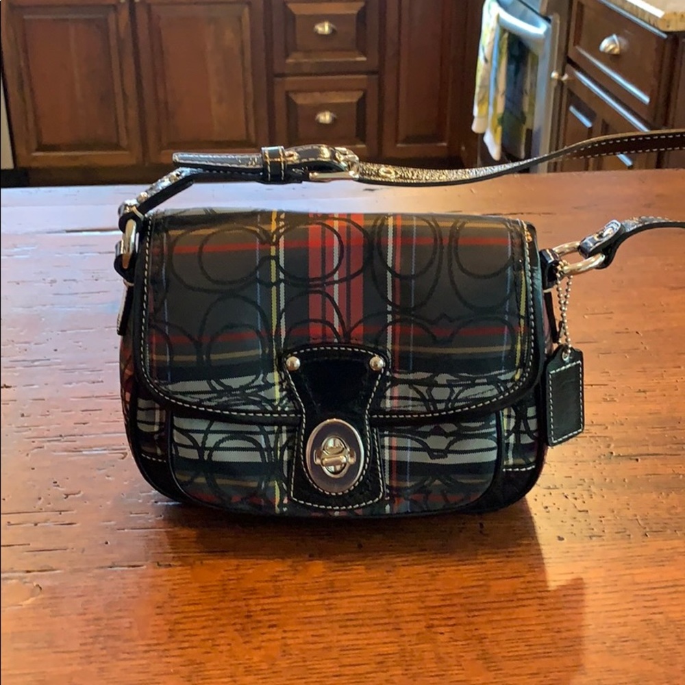 Plaid Coach bag
